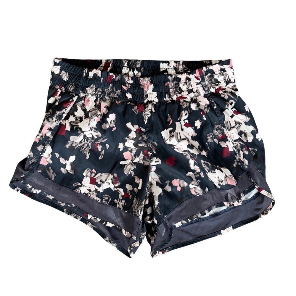 Athleta Floral Print Running Womens Size XS Black Athletic Workout Athleisure